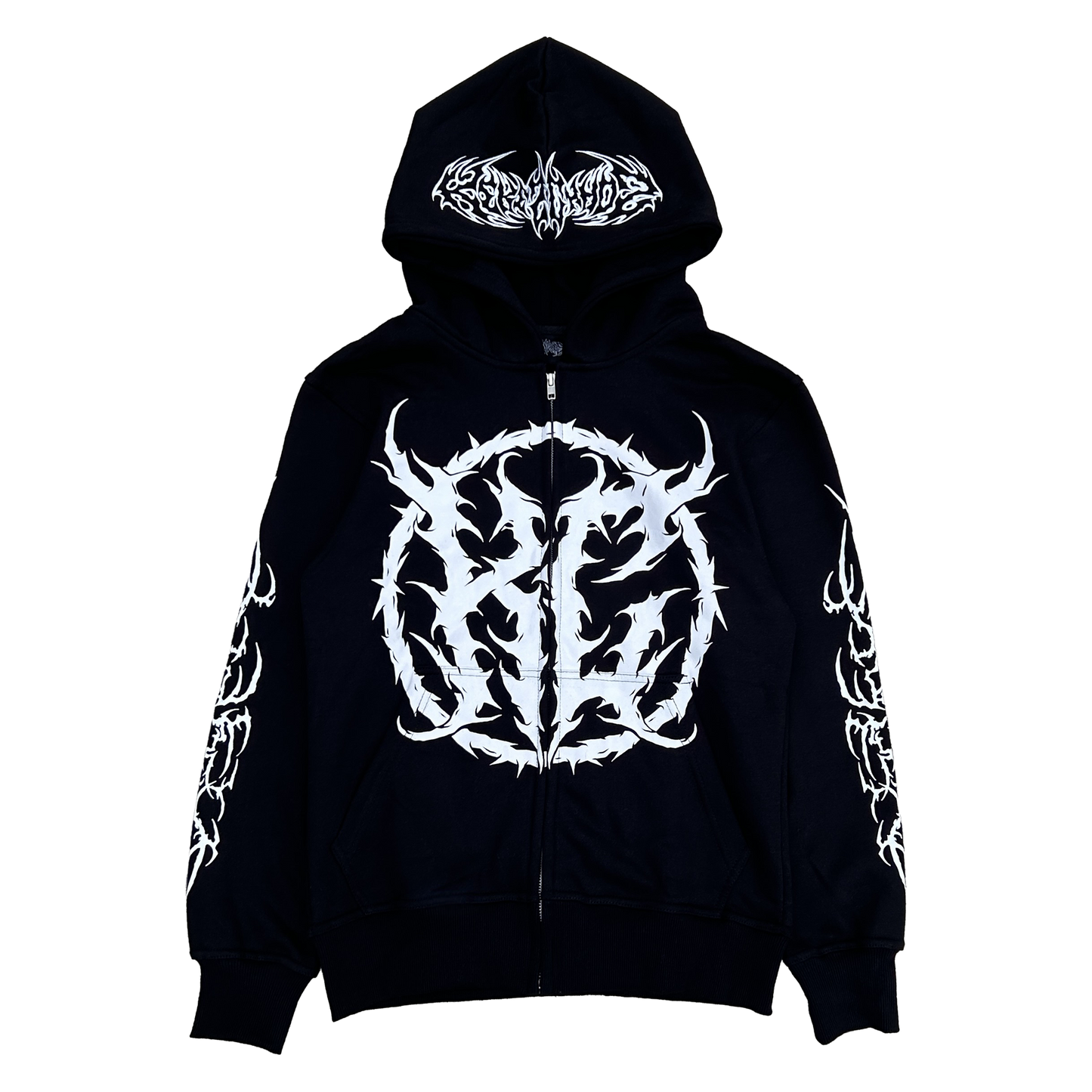 "Before Chaos" Zip-up Black