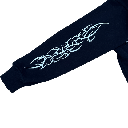 "Before Chaos" Zip-up Black